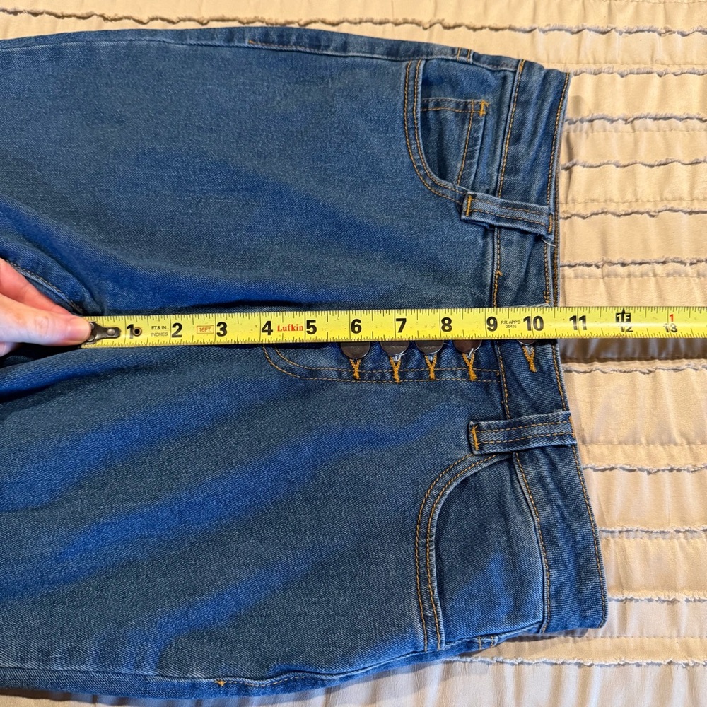Entro High Rise Button Fly Flare Bell Bottom Denim Jeans Small P14710 Boho Retro - Picture 7 of 9